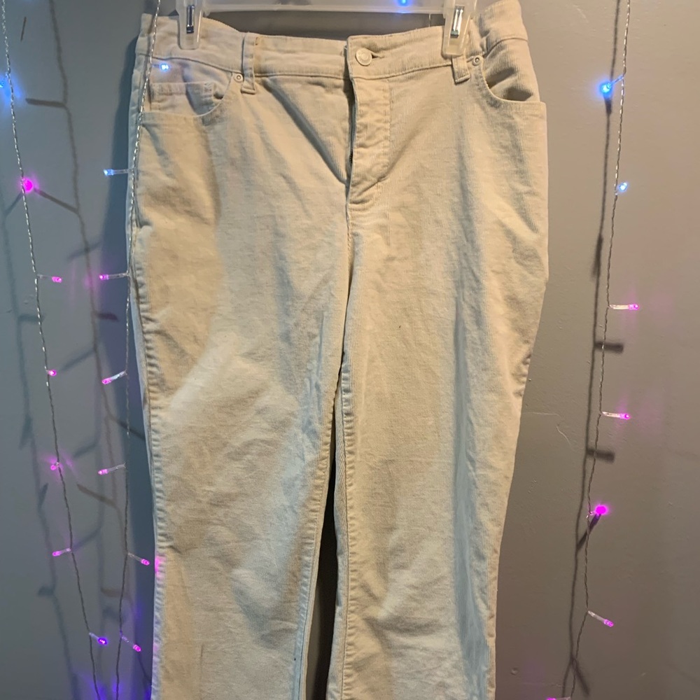 Cream corduroy pants